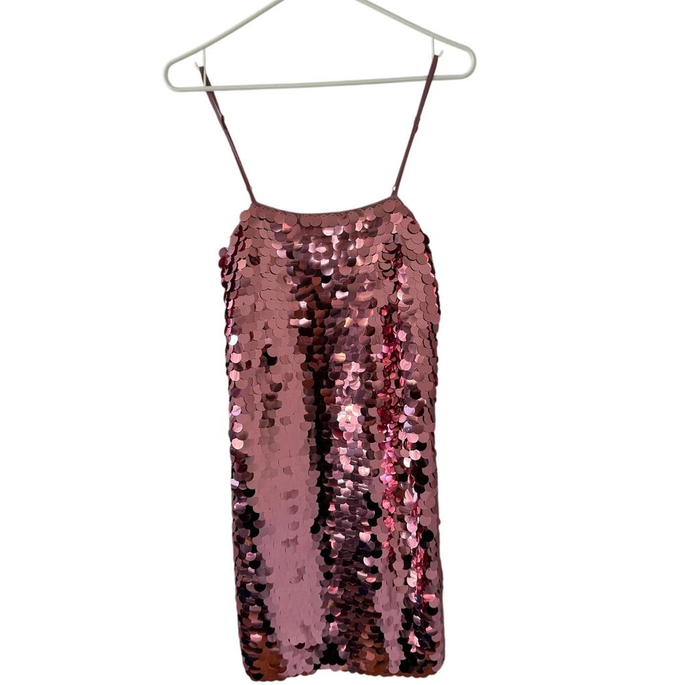 Women’s A New Day Pink sequence party short mini dress size small